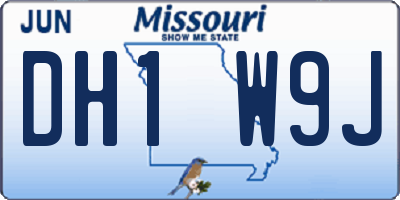 MO license plate DH1W9J