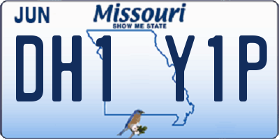 MO license plate DH1Y1P
