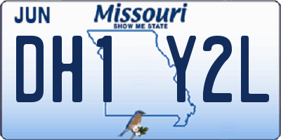 MO license plate DH1Y2L