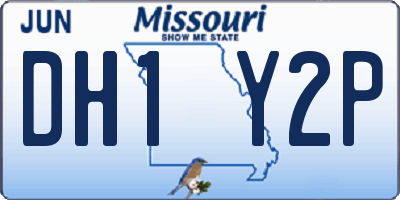 MO license plate DH1Y2P