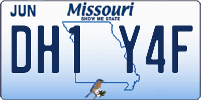 MO license plate DH1Y4F