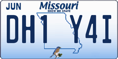 MO license plate DH1Y4I