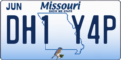 MO license plate DH1Y4P