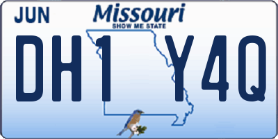MO license plate DH1Y4Q