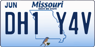 MO license plate DH1Y4V