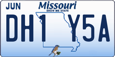 MO license plate DH1Y5A