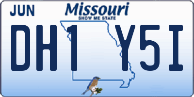 MO license plate DH1Y5I