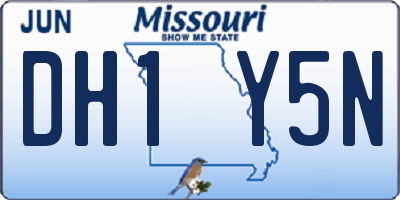 MO license plate DH1Y5N
