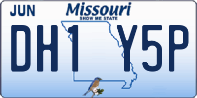 MO license plate DH1Y5P