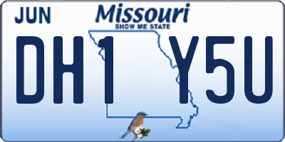 MO license plate DH1Y5U