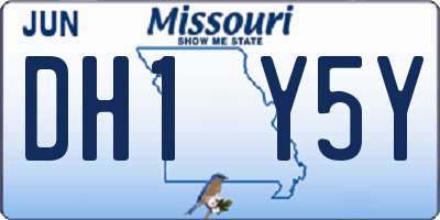 MO license plate DH1Y5Y