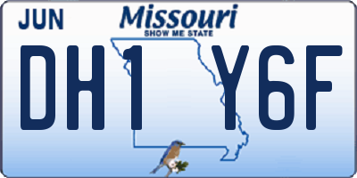 MO license plate DH1Y6F