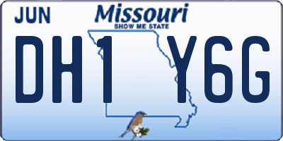MO license plate DH1Y6G