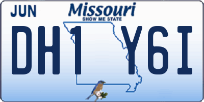 MO license plate DH1Y6I