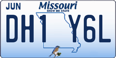 MO license plate DH1Y6L