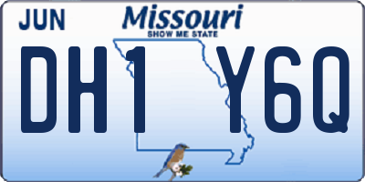 MO license plate DH1Y6Q