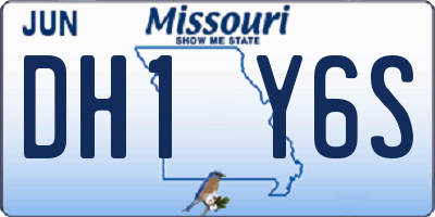 MO license plate DH1Y6S
