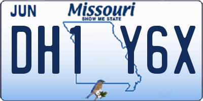 MO license plate DH1Y6X