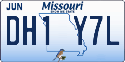 MO license plate DH1Y7L