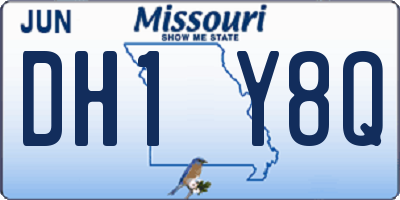 MO license plate DH1Y8Q
