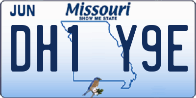 MO license plate DH1Y9E