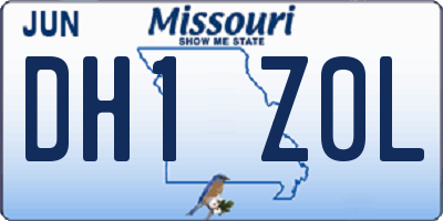 MO license plate DH1Z0L