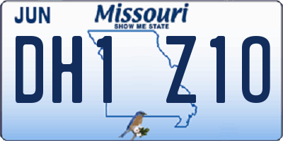 MO license plate DH1Z1O