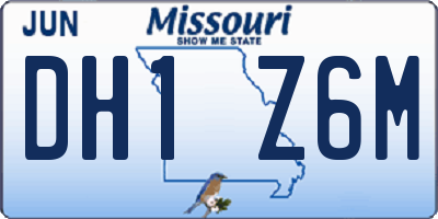 MO license plate DH1Z6M