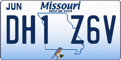 MO license plate DH1Z6V
