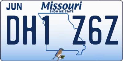 MO license plate DH1Z6Z