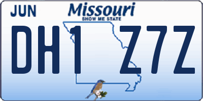 MO license plate DH1Z7Z