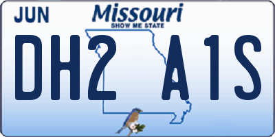 MO license plate DH2A1S