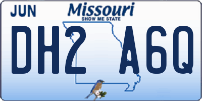 MO license plate DH2A6Q