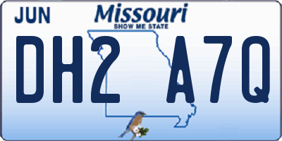 MO license plate DH2A7Q