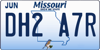 MO license plate DH2A7R