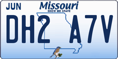 MO license plate DH2A7V