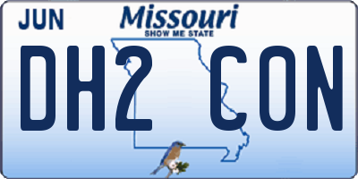 MO license plate DH2C0N