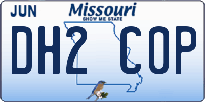 MO license plate DH2C0P