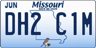 MO license plate DH2C1M