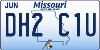 MO license plate DH2C1U