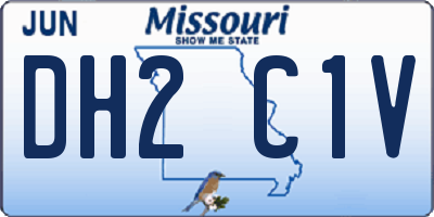 MO license plate DH2C1V