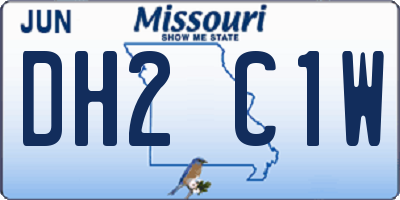 MO license plate DH2C1W