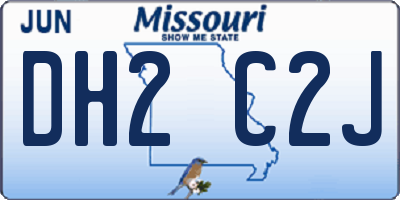 MO license plate DH2C2J
