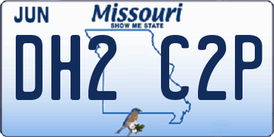 MO license plate DH2C2P