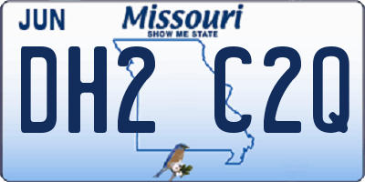 MO license plate DH2C2Q