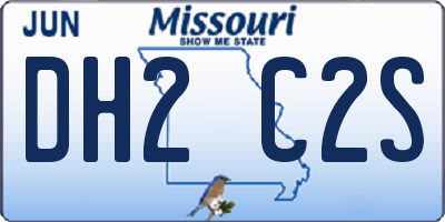 MO license plate DH2C2S