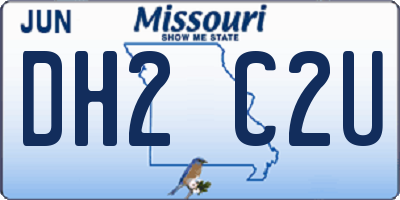 MO license plate DH2C2U