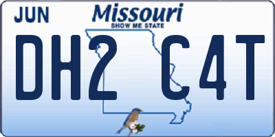 MO license plate DH2C4T
