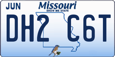MO license plate DH2C6T