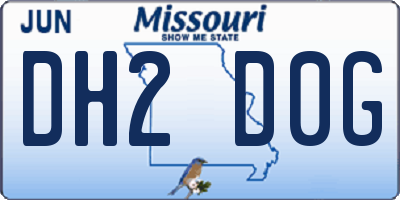 MO license plate DH2D0G